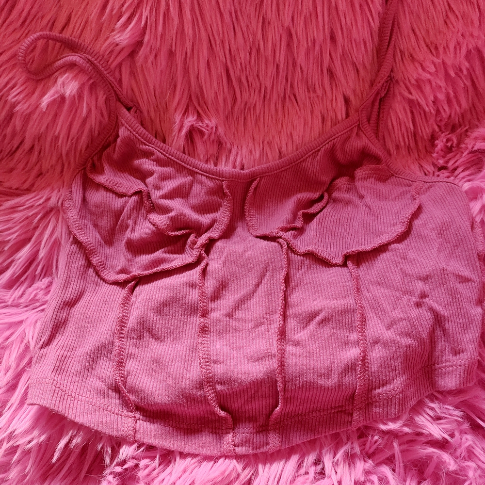 SHEIN Pink Ribbed Top